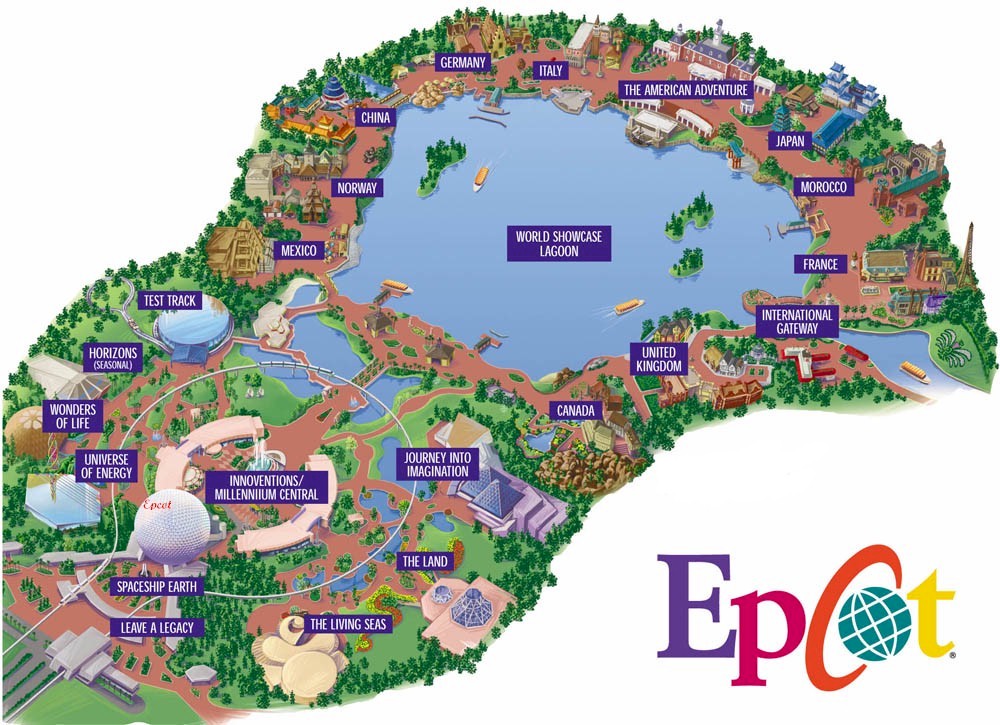 EPCOT theme park map